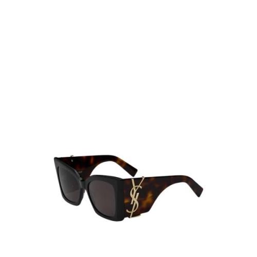 Zwart Havana/Bruin Zonnebril Slm119 Saint Laurent , Multicolor , Dames