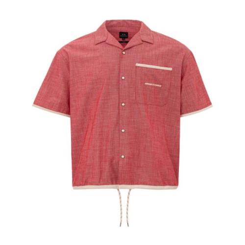 Short Sleeve Shirts Armani Exchange , Red , Heren