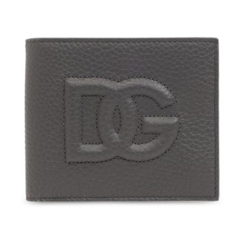 Opvouwbare portemonnee met logo Dolce & Gabbana , Gray , Heren