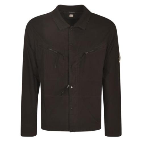 Zwarte Overhemden Collectie C.p. Company , Black , Heren