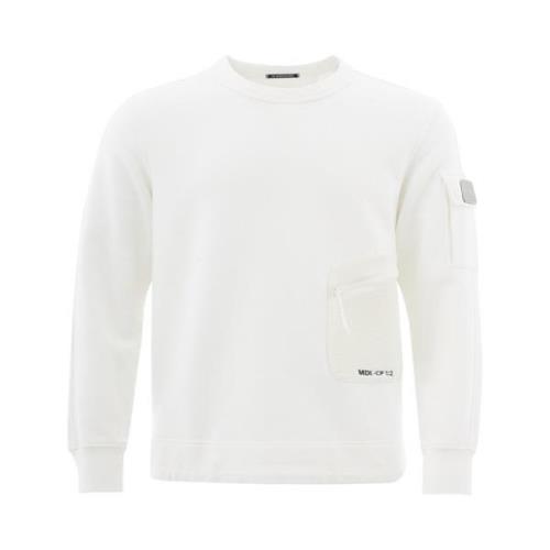 Wit Basic Crewneck Sweatshirt C.p. Company , White , Heren