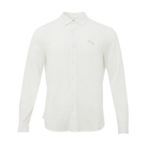 Stijlvolle Casual Overhemden voor Mannen Armani Exchange , White , Her...
