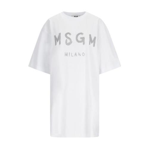 T-Shirts Msgm , White , Dames