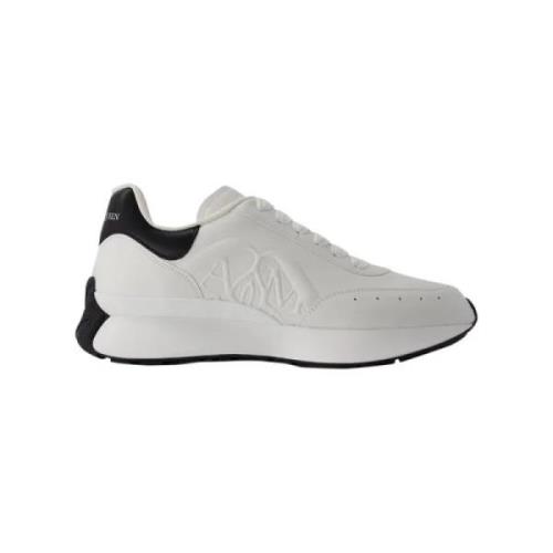 Pre-owned Leather sneakers Alexander McQueen Pre-owned , White , Heren