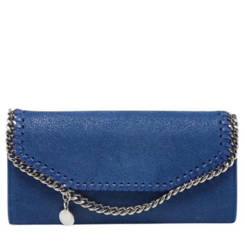 Pre-owned Suede wallets Stella McCartney Pre-owned , Blue , Dames