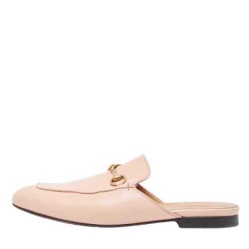 Pre-owned Leather flats Gucci Vintage , Pink , Dames