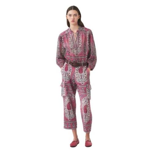 Print blouse Tajar Antik Batik , Multicolor , Dames
