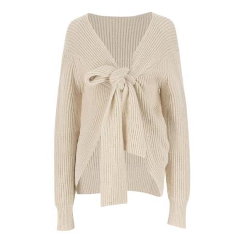 Stijlvol Zwart Leren Portemonnee Jil Sander , Beige , Dames