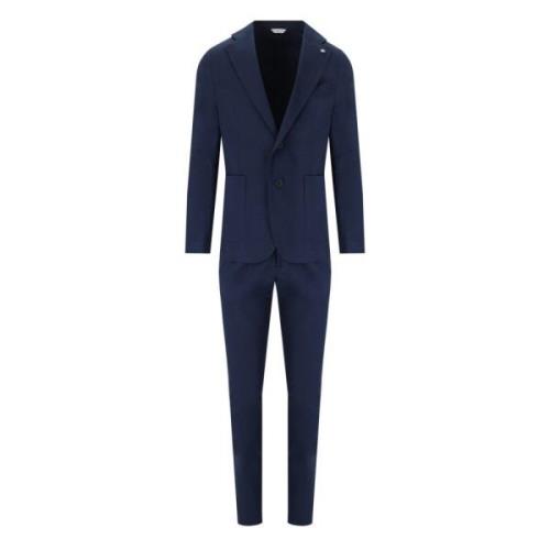 Single Breasted Suits Manuel Ritz , Blue , Heren