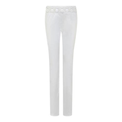 Witte Skinny Jeans met Ringapplicaties Dsquared2 , White , Dames