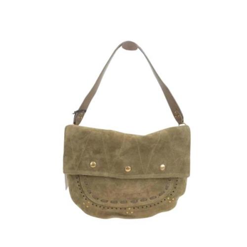 Pre-owned Suede shoulder-bags Jérôme Dreyfuss Pre-owned , Green , Dame...