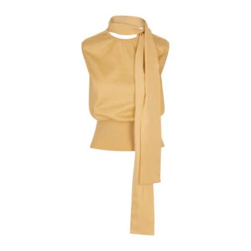 Sleeveless Tops Fabiana Filippi , Yellow , Dames