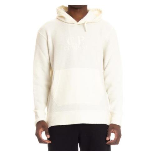Witte Felpa Hoodie Sweater C.p. Company , White , Heren