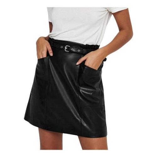 Midi Skirts Only , Black , Dames