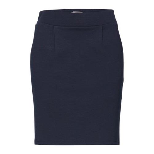 Midi Skirts Ichi , Blue , Dames