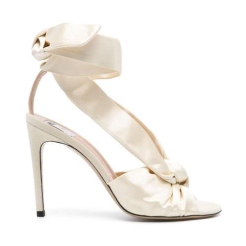 High Heel Sandals Moschino , Beige , Dames