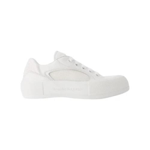 Leather sneakers Alexander McQueen , White , Dames