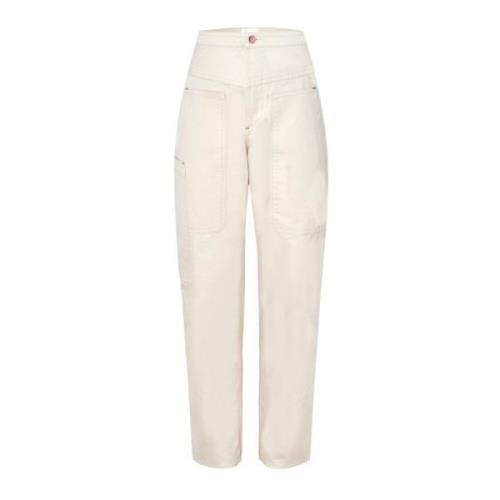 Tapered Trousers Isabel Marant , Beige , Dames