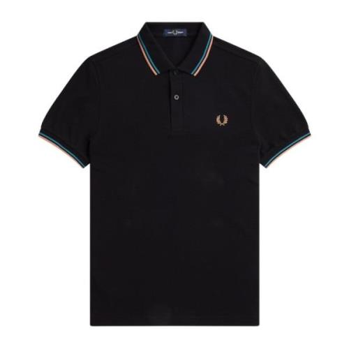 Polo Fred Perry Twin Tipped Fred Perry , Black , Heren