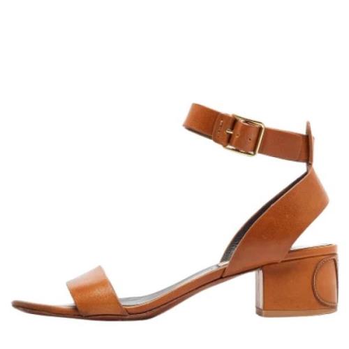 Pre-owned Leather sandals Valentino Vintage , Brown , Dames