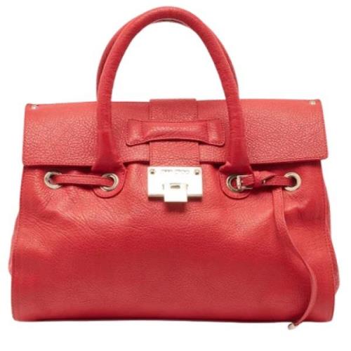 Pre-owned Leather handbags Jimmy Choo Pre-owned , Red , Dames