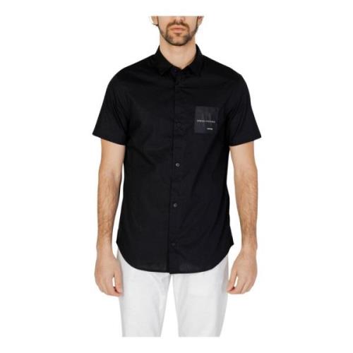 Short Sleeve Shirts Armani Exchange , Black , Heren