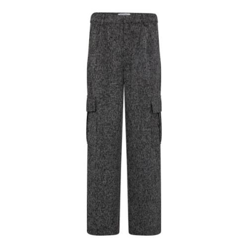 TamiaCC Lange Broek met Herringbone Structuur Co'Couture , Black , Dam...