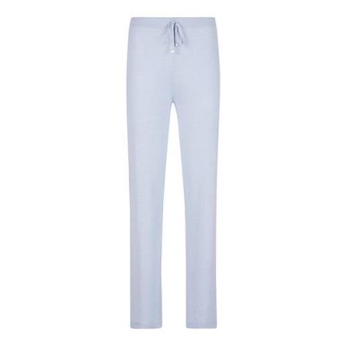 Straight Trousers Eleventy , Blue , Dames