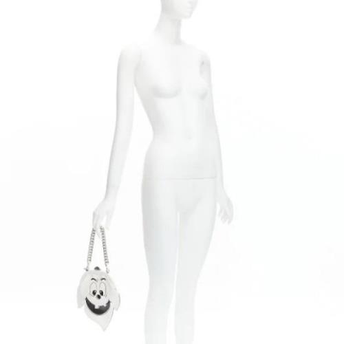 Pre-owned Leather shoulder-bags Moschino Pre-Owned , White , Dames