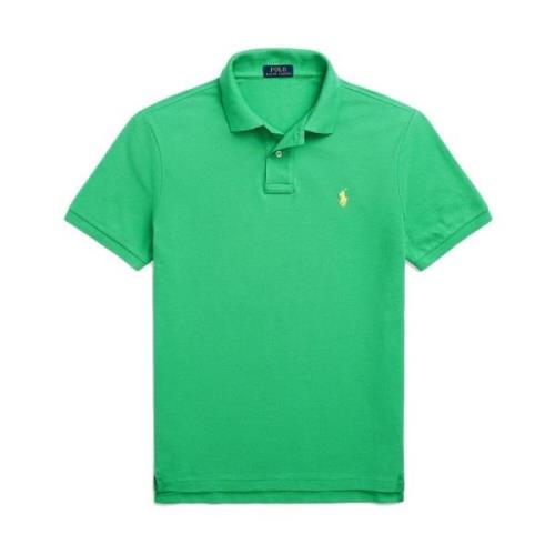 Iconische Piqué Custom Slim Fit Polo Polo Ralph Lauren , Green , Heren