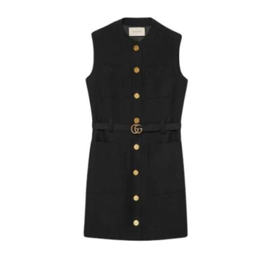 Pre-owned Wool dresses Gucci Vintage , Black , Dames