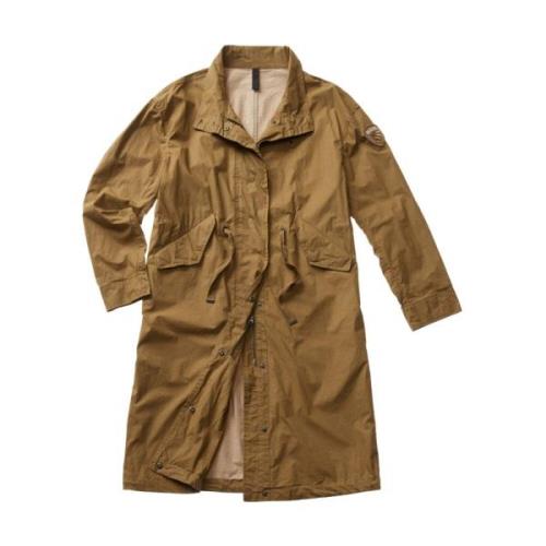 Beige Katoenen Trenchcoat Blauer , Beige , Dames