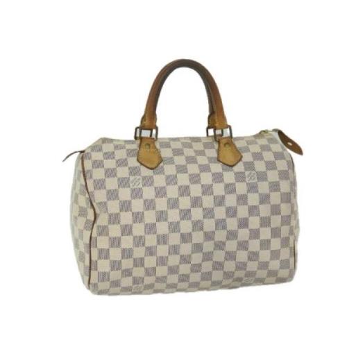 Pre-owned Canvas handbags Louis Vuitton Vintage , Beige , Dames