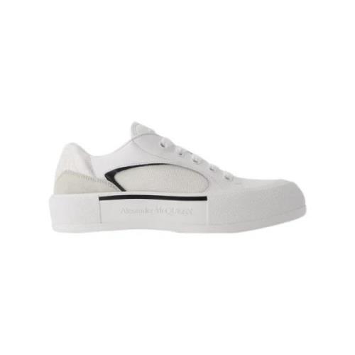 Pre-owned Leather sneakers Alexander McQueen Pre-owned , White , Heren