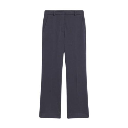 Blauwe Cropped Hoge Taille Broek Max Mara Weekend , Blue , Dames