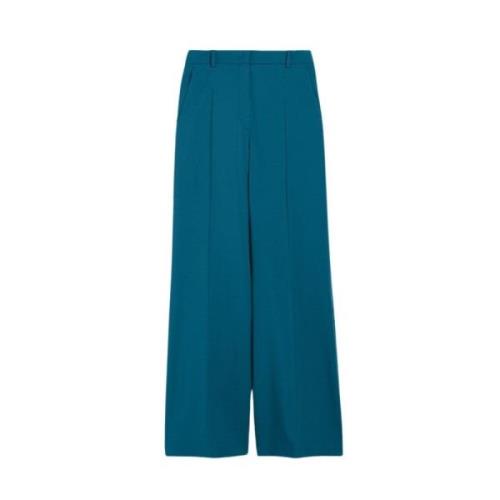 Sonale Wollen Wijde Pijp Broek Max Mara Weekend , Blue , Dames