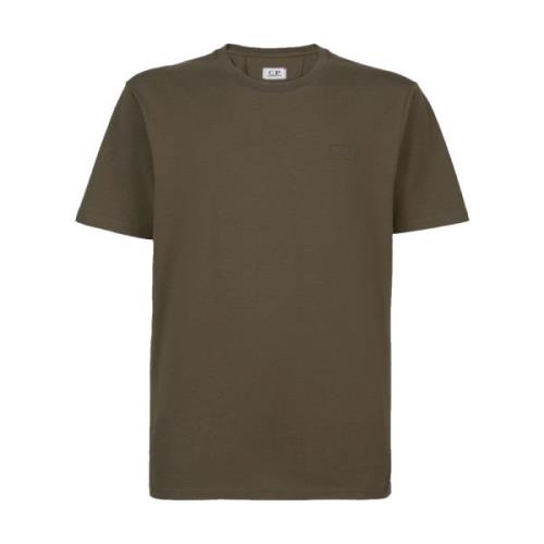 Groene Logo Patch Tee C.p. Company , Green , Heren