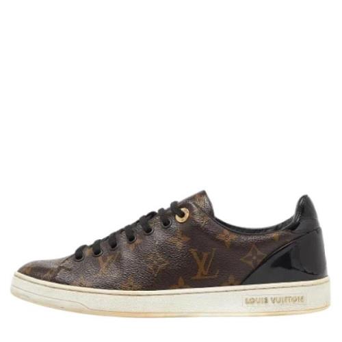 Pre-owned Coated canvas sneakers Louis Vuitton Vintage , Brown , Dames