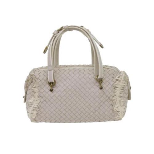 Pre-owned Leather shoulder-bags Bottega Veneta Vintage , White , Dames