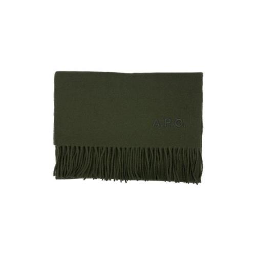 Groene wollen sjaal A.p.c. , Green , Unisex