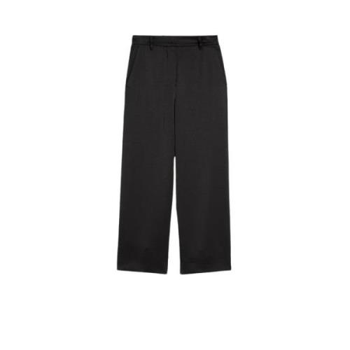 Monza Cropped Broek Max Mara Studio , Black , Dames