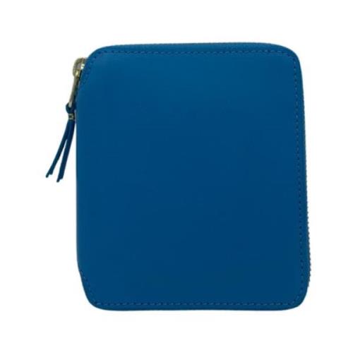 Blauwe leren portemonnee Comme des Garçons , Blue , Heren