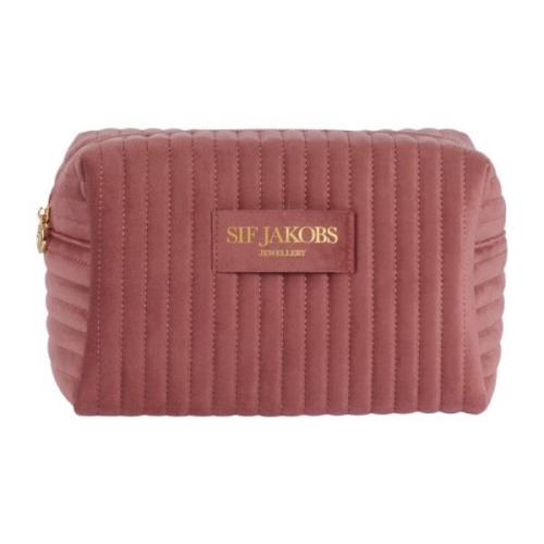 Velvet Toilettas Grande Sif Jakobs Jewellery , Pink , Dames