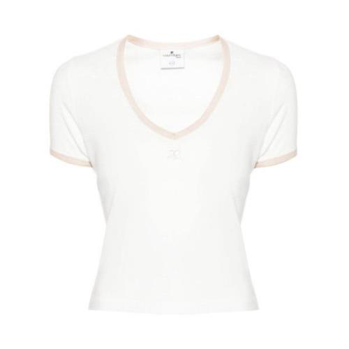 T-Shirts Courrèges , White , Dames