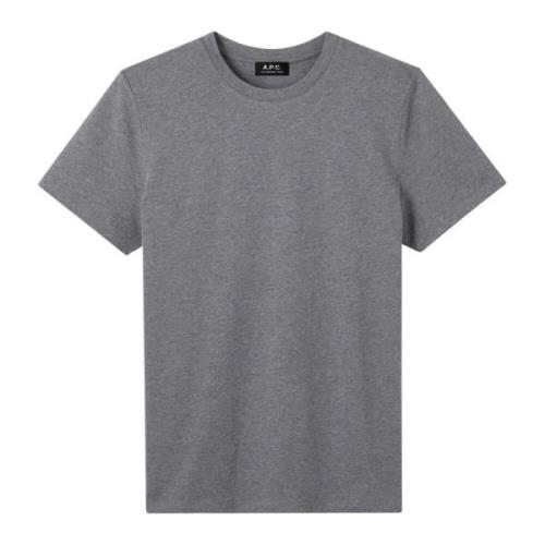 Grijze Basic T-Shirt A.p.c. , Gray , Heren