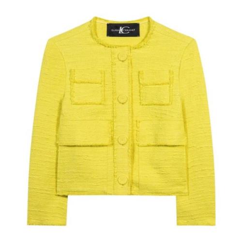 Tweed Jackets Luisa Cerano , Yellow , Dames