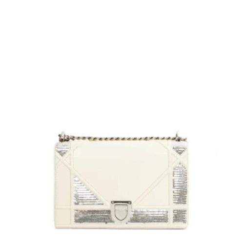 Pre-owned Leather dior-bags Dior Vintage , White , Dames