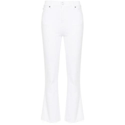 Hoge Taille Bootcut Jeans 7 For All Mankind , White , Dames