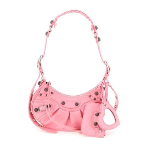 Studded Leren XS Schoudertas Balenciaga , Pink , Dames