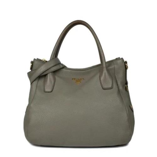 Pre-owned Leather prada-bags Prada Vintage , Gray , Dames